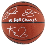 2009 Celtics Championship Big 3 Signed Wilson NBA Composite Basketball with Pierce, Garnett & Allen (Beckett/BAS & Fanatics)
