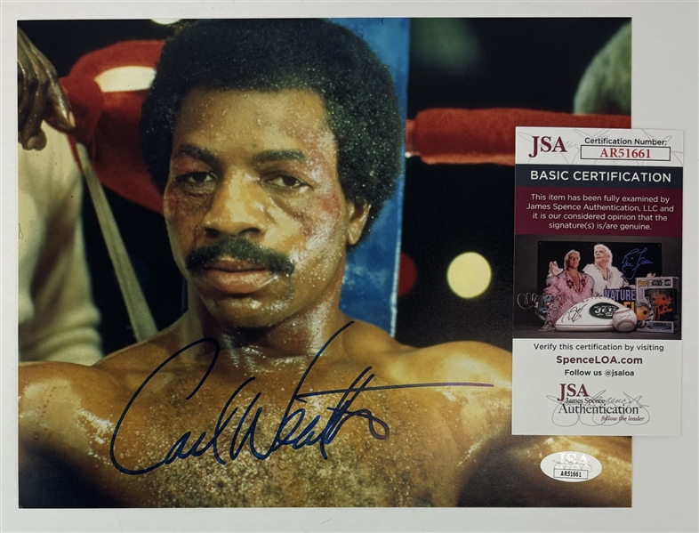 Rocky: Carl Weathers Signed 8" x 10" Photo as Apollo Creed (JSA)