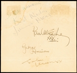 The Beatles RARE Group Signed Sheet from June 1964 with Ringo Stand-In Jimmie Nicol! (Beckett/BAS LOA)