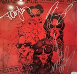 Motley Crue Group Signed Greatest Hits Record Album in Custom Framed Display (Beckett/BAS LOA & Fanatics Hologram)