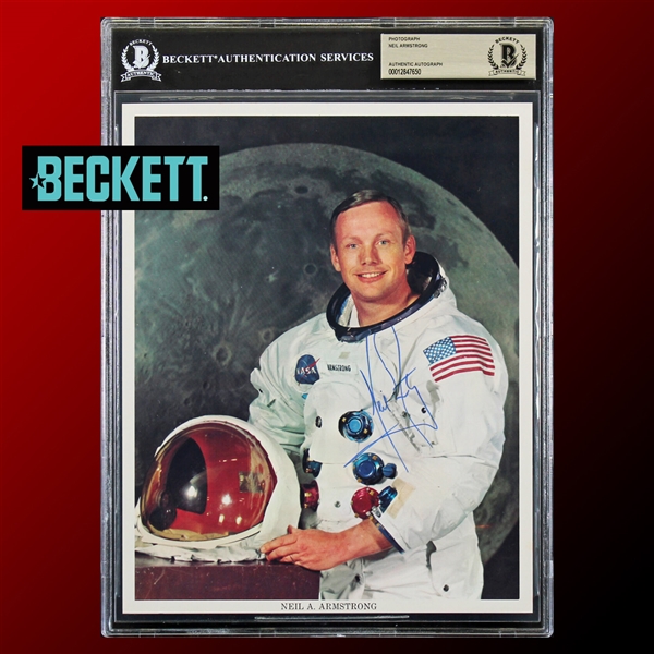 Apollo 11: Neil Armstrong Signed Original 8" x 10" NASA Photograph - RARE Uninscribed Version! (Beckett/BAS Encapsulated)