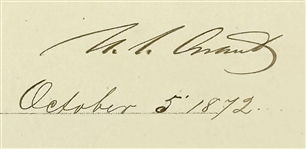 Ulysses S. Grant Signed 1872 Presidential Pardon Document for Man Using Counterfeit Money (PSA/DNA Encapsulated)