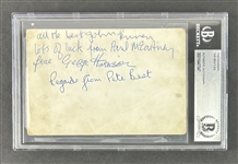 The Beatles ULTRA RARE Early 3.5 x 5.5 Promo Photocard Featuring The Original Lineup with Pete Best! (Beckett/BAS Encapsulated & Caiazzo LOA)