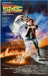 Back to the Future Cast Signed 27" x 39" Poster with Fox, Lloyd, Wilson, etc. (8 Sigs)(Celebrity Authentics)(PSA/DNA LOA)