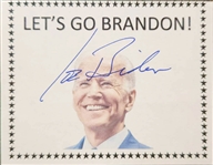 President Joe Biden Signed "Lets Go Brandon" 2.5" x 3.25" Sheet (Third Party Guaranteed)