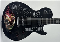 Motley Crue Desirable Group Signed Schecter All Bad Things Must Come To An End 2014 Tour Guitar (JSA LOA)