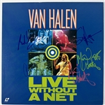 Van Halen Group Signed "Live Without A Net" Laser Disc Cover (Hagar Era)(4 Sigs)(Beckett/BAS LOA)
