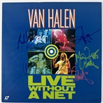 Van Halen Group Signed Live Without A Net Laser Disc Cover (Hagar Era)(4 Sigs)(Beckett/BAS LOA)