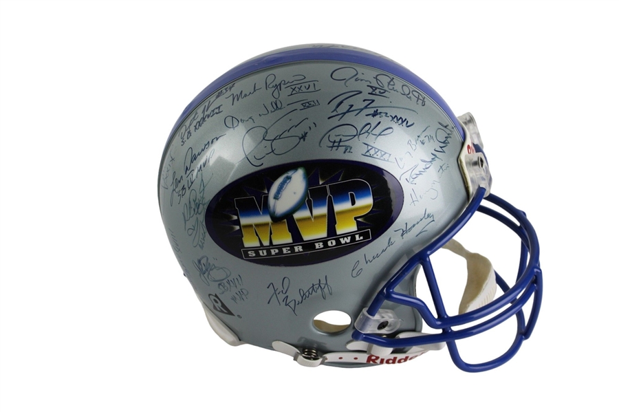 NFL: MVP Super Bowl Signed Helmet, 30-Signatures Including HOF Players Namath, Montana, Bradshaw, Aikman and MORE! (JSA)