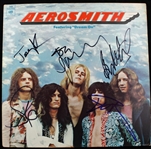 Aerosmith Rare Group Signed 1973 Self Titled Debut Album w/ All Five Members! (JSA LOA)