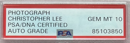 Star Wars: Christopher Lee Signed 8 x 10 'Count Dooku' Photo w/ Gem Mint 10 Auto! (PSA/DNA Encapsulated)