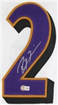 Ray Lewis Signed Ravens Style Career Stat Embroidered Jersey (Beckett/BAS Witnessed)
