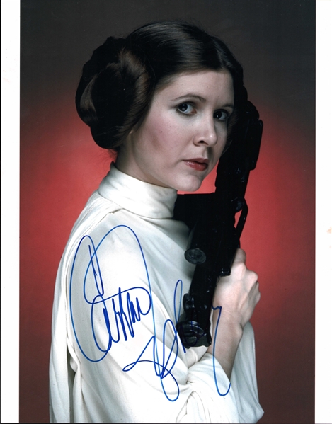 Star Wars: Carrie Fisher Signed 11" x 14" Princess Leia Photo (Beckett/BAS LOA)