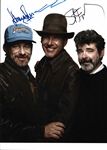 Harrison Ford, George Lucas & Steven Spielberg Signed 11 x 14 Indiana Jones Photo (Beckett/BAS LOA)