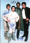 Star Wars ESB: Fisher, Williams, Ford & Hamill Signed 11 x 14 Photo (Beckett/BAS LOA)