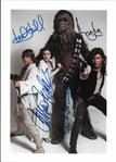 Star Wars: Ford. Fisher, Mayhew & Hamill Signed 11 x 14 Photo from Famed Rolling Stone Photo Shoot! (Beckett/BAS LOA)