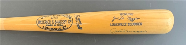 Joe DiMaggio Signed Personal Model Louisville Slugger (JSA LOA)