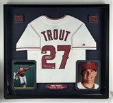 Mike Trout Signed Angels Jersey in Framed Display (PSA/DNA)(MLB Holo)