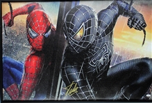 Stan Lee Signed 25 x 37 Spiderman Canvas Print (JSA LOA)