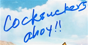 Chevy Chase Signed Vacation 16 x 20 Color Photo with Hilarious Vulgar Inscription (Beckett/BAS Witnessed)
