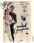 Star Wars Empire Strikes Back: Carrie Fisher, Jeremy Bulloch & Peter Diamond Rare Signed 8 x 10 Color Photo (Beckett/BAS LOA)(Grad Collection)