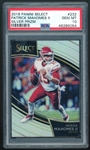 Patrick Mahomes II 2018 Panini Select #232 Silver Prizm Graded GEM MINT 10! (PSA/DNA Encapsulated)