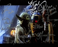 Star Wars: Incredible Yoda Cast & Crew Signed 8 x 10 Photo with Oz, Barclay, Freeborn, etc. (13 Sigs)(Beckett/BAS LOA)(Grad Collection)