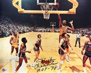 Wilt Chamberlain Superb Signed 16" x 20" Color Photograph with "HOF - 78" Inscription (Beckett/BAS LOA)(Grad Collection)