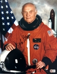 John Glenn Signed 11 x 14 Color Photo in Flight Suit (Beckett/BAS)