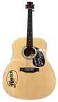 America Group Signed Acoustic Guitar w/ Dewey Bunnell, Gerry Beckley & Dan Peek (JSA LOA)