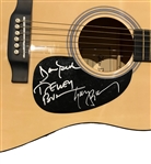 America Group Signed Acoustic Guitar w/ Dewey Bunnell, Gerry Beckley & Dan Peek (JSA LOA)