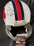 O. J. Simpson Signed & 10x Stat Inscribed TK Helmet (JSA Witnessed)