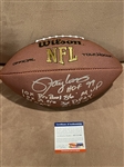 Lawrence Taylor Signed & 7x Stat Inscribed Wilson Football (PSA/DNA)
