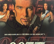 007: Pierce Brosnan Signed Tomorrow Never Dies LaserDisc Cover (Beckett/BAS)