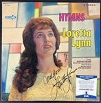 Loretta Lynn Signed & Inscribed Hymns Album Cover (Beckett/BAS)