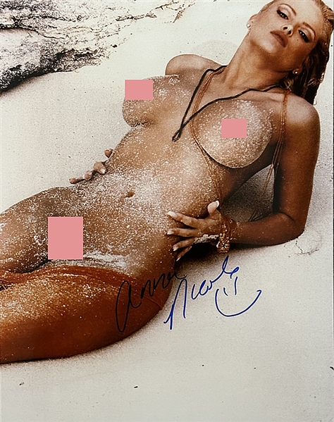 Anna Nicole Smith SIGNED Nude 11x14 Photo (Third Party Guaranteed)