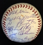 1954 NY Yankees Team Signed A.L. Baseball w/Mantle, Berra, Ford & Others (PSA/DNA)