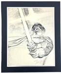 STAR WARS Artist Tom Jung Signed & B&W Darth Vadar w. Light Saber Lithograph (JSA)