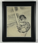 STAR WARS Artist Tom Jung Signed & B&W Darth Vadar w. Light Saber Lithograph (JSA)