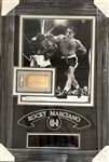 Rocky Marciano Signed 3" x 5" Page in Framed Display (PSA/DNA Encapsulated)
