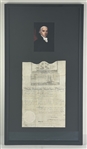 President James Madison & James Monroe Signed 1812 Ships Pass Document in Framed Display (Beckett/BAS LOA)