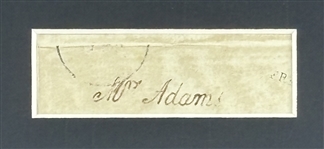 President John Adams Signed Free Frank Cut in Framed Display (Beckett/BAS)