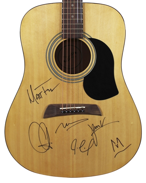 Maroon 5 Group Signed Acoustic Guitar (5 Sigs)(JSA LOA)