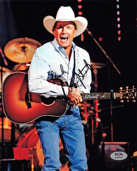 George Strait Signed 8" x 10" Color Concert Photo (PSA/DNA)