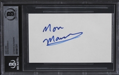SNL: Norm Macdonald Signed 3 x 5 Index Card (Beckett/BAS Encapsulated)
