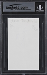 SNL: Norm Macdonald Signed 3 x 5 Index Card (Beckett/BAS Encapsulated)