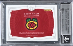 Chevy Chase Christmas Vacation Signed Relic Card One of One (Beckett/BAS Encapsulated)