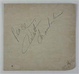 Wilt Chamberlain Signed 8 x 8.5 Page (Beckett/BAS LOA)