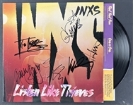 INXS: Group Signed Listen Like Thieves Album Cover w/ Vinyl (6 Sigs)(Epperson/REAL LOA)