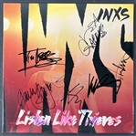 INXS: Group Signed Listen Like Thieves Album Cover w/ Vinyl (6 Sigs)(Epperson/REAL LOA)